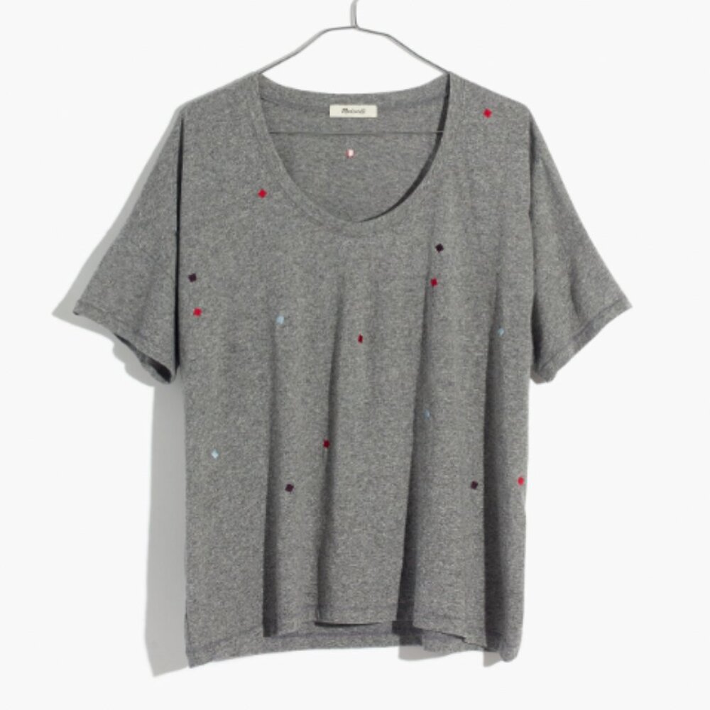 Madewell embroidered U-neck T-shirt